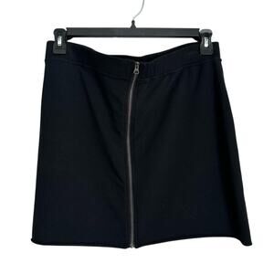 Sundays Three Black Zipper Down Mini Skirt Women's Large